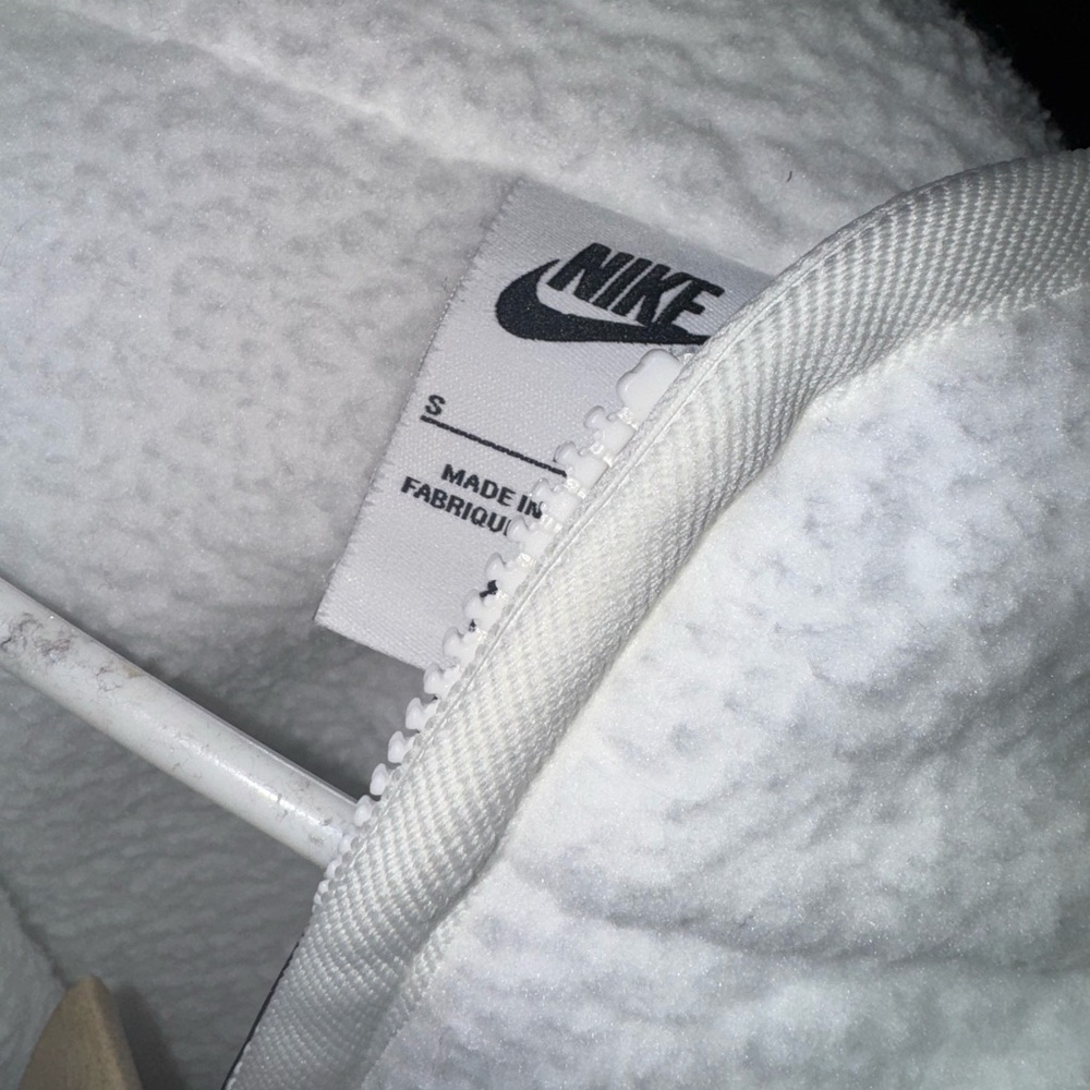 Nike Winterized Fleece Vest Size Medium Mens White Sportswear Club Full Zip - Picture 9 of 9